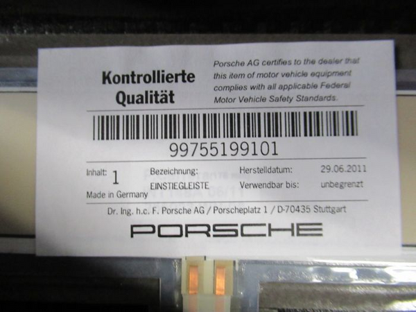 Porsche Carrera S Carbon Einstiegsleiste R